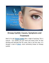 Droopy Eyelids Causes, Symptoms and Treatment