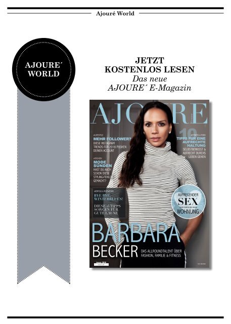 AJOURE´ Men Magazin Januar 2018