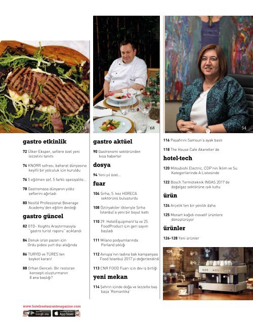 HOTEL RESTAURANT  MAGAZINE ARALIK 2017 SAYISI