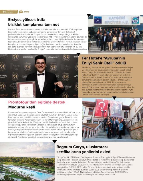 HOTEL RESTAURANT  MAGAZINE ARALIK 2017 SAYISI