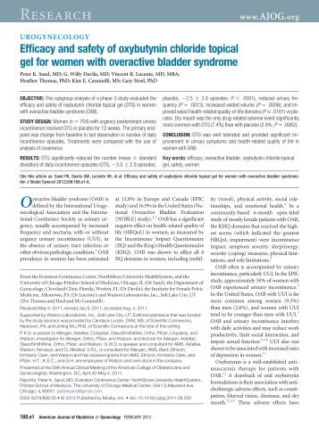 Overactive bladder syndrome