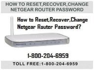 18442003971 How to Reset,Recover,Change Netgear Router Password