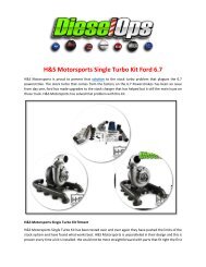 H&S Motorsports Single Turbo Kit Ford 6.7