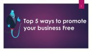 Top 5 ways to promote your business