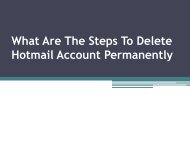 What Are The Steps To Delete Hotmail Account Permanently