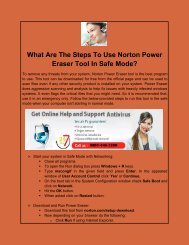 What Are The Steps To Use Norton Power Eraser Tool In Safe Mode