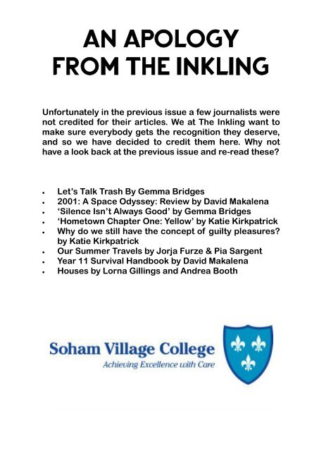 The Inkling Volume 2