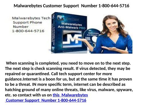 Malwarebytes Contact Number 1-800-644-5716