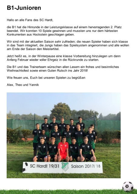 Saison 2017/2018 - Ausgabe 12/2017