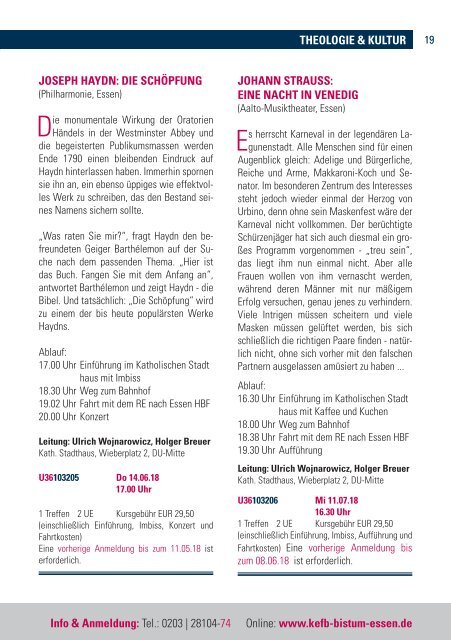 Duisburg KBW @KEFB Bistum Essen Programm 1/2018