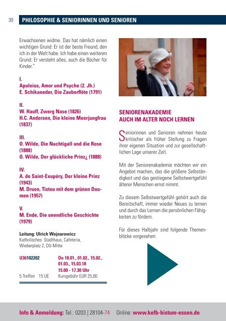 Duisburg KBW @KEFB Bistum Essen Programm 1/2018
