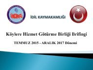 Köylere Hizmet Götürme Birliği Brifingi