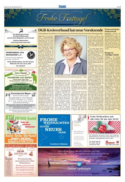 Wochen-Kurier 51/2017 - Lokalzeitung für Weiterstadt und Büttelborn