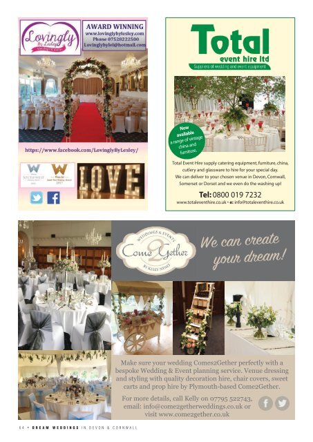 Dream Weddings Magazine - Devon & Cornwall - issue.29