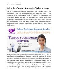 Yahoo Tech Support +44-808-280-2972 Service Number