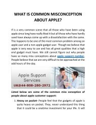 What is common misconception about apple