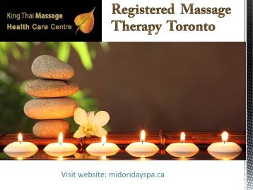 Registered Massage Therapy in Toronto