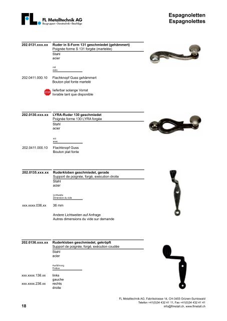 Beschlägekatalog - Catalogue des ferrures