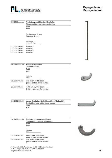 Beschlägekatalog - Catalogue des ferrures