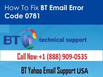 Fix BT Email Error Code 0781 Call 1-888-909-0535 toll-free number
