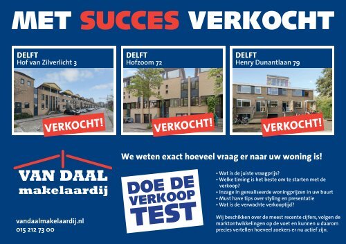 Van Daal makelaardij, succesvol verkocht in Delft!