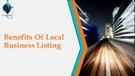 Benefits Of Local Business Listing