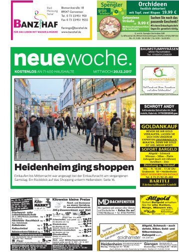 20.12.2017 Neue Woche