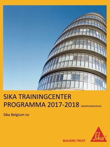 Catalogus Trainingcenter Sika Belgium 2017-2018 versie NL