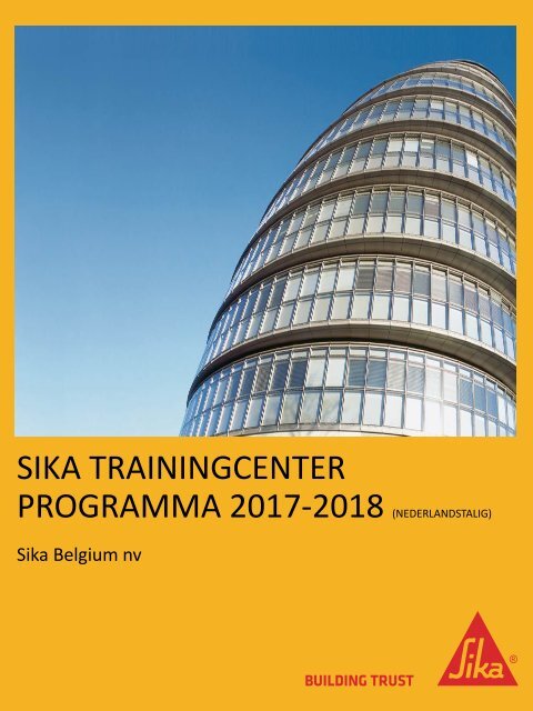 Catalogus Trainingcenter Sika Belgium 2017-2018 versie NL