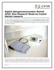 Digital Sphygmomanometer Market 2025-New Research Study by Crystal Market research