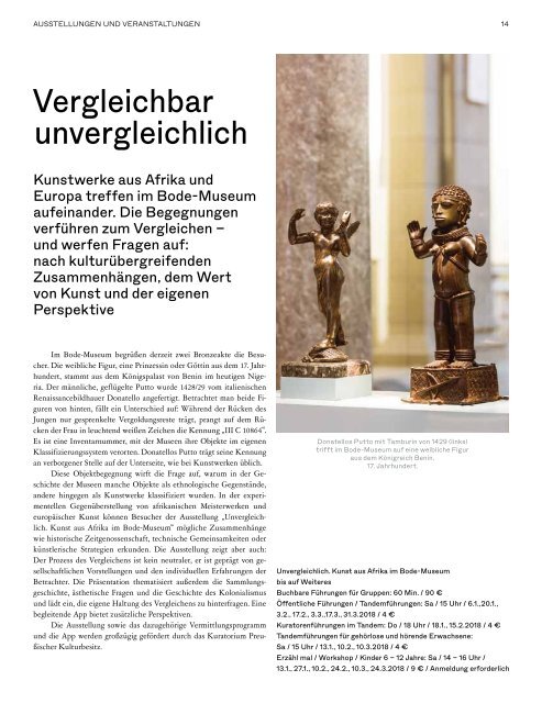 MUSEUM I 2018 - Programmheft der Staatlichen Museen zu Berlin