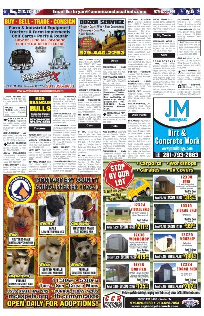 American Classifieds Dec. 21st & Dec. 28th Edition Bryan/College Station