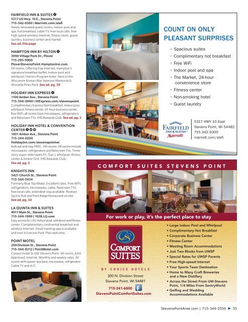 Stevens Point Area Visitor Guide - 2018