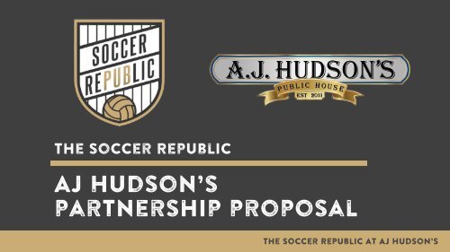 Soccer Republic Partnership Proposal