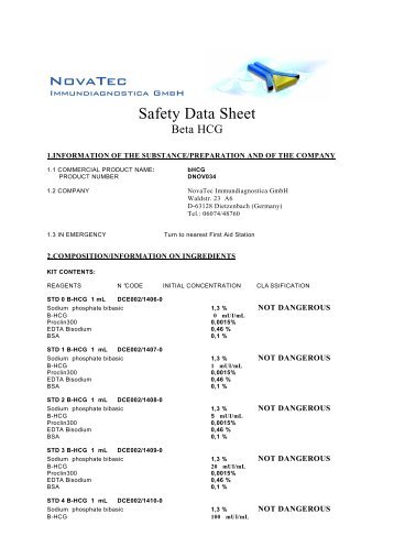 MSDS - NovaTec Immundiagnostica GmbH