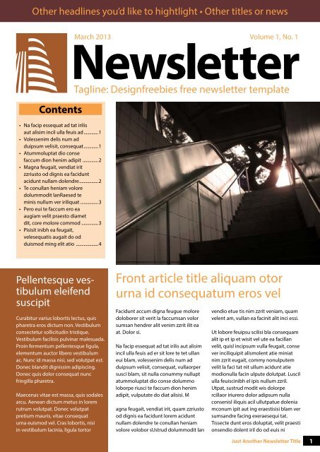 Free Newsletter Template