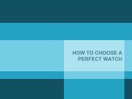 How to Choose a Good Watch