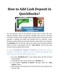 How to Add Cash Deposit in QuickBooks?