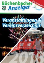 Veranstaltungskalender Büchenbach 2018