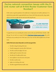 Get effective technical support for your Dlink router by calling the D-link technical support number +1-888-664-3555