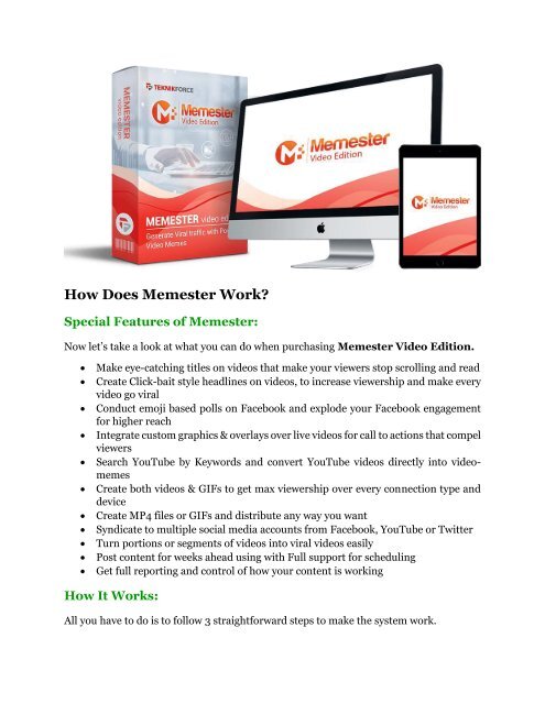 Memester review in detail – Memester Massive bonus