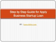 Step by Step Guide for Apply Business Startup Loan