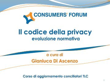 2. Il codice della privacy - Di Ascenzo