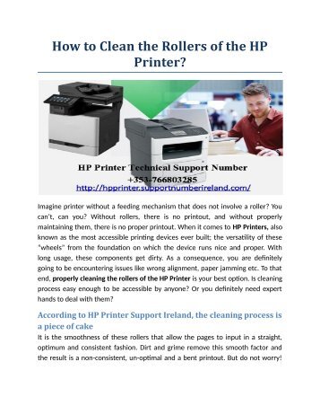 How to Clean the Rollers of the HP Printer?