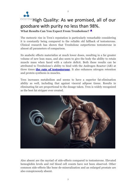 No one will tell you 10 facts about Trenbolone Acetate