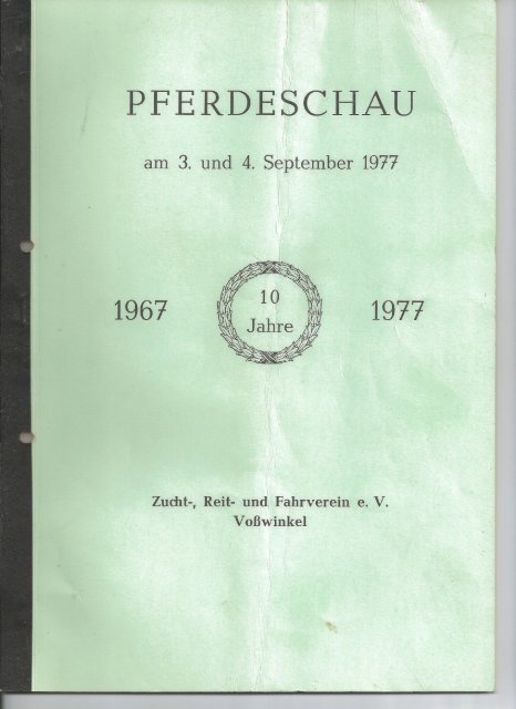 Pferdeschau1977 in Voßwinkel 
