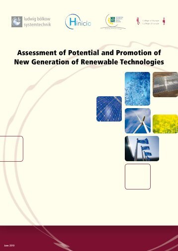 Assessment of Potential and Promotion of New Generation of ...