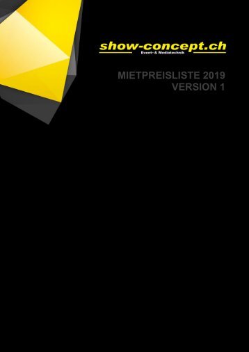 show-concept.ch Mietpreisliste 2019 - Version 1
