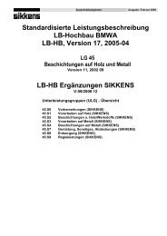 Standardisierte Leistungsbeschreibung LB-Hochbau ... - Sikkens