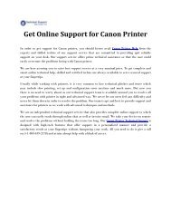 Get Online Support for Canon Printer